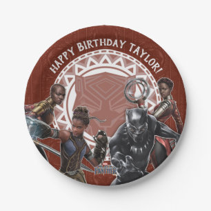 Black Panther   Wakandan Warriors Birthday Paper Plate