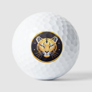 Black Panther with Intricate Artistic Details Golf Balls
