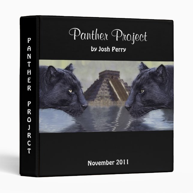 "Black Panthers at Chichen Itza" Project Binder (Front/Spine)
