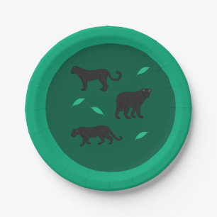 Black Panthers Paper Plate