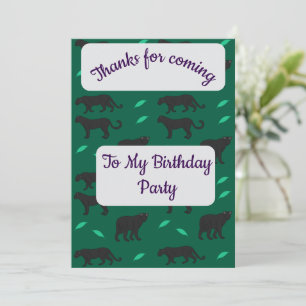 Black Panthers Thank you Card