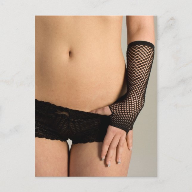 Black Panties Hot art photography Postcard (Front)