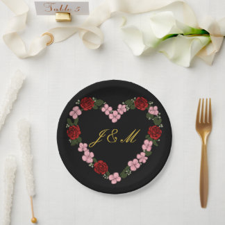 Black Paper Plates for Wedding