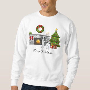 Black Parti-colour Mini Goldendoodle Christmas Roo Sweatshirt