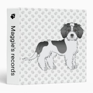 Black Parti-colour Mini Goldendoodle Dog & Text Binder