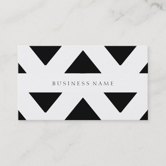 Black Pattern Business Card (Front)