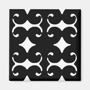 Black Pattern Magnet