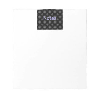 Black Pattern Notes Pad