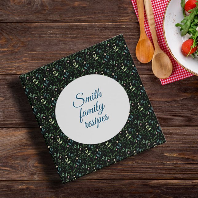 Black pattern with floral recipe organizer binder (Creator Uploaded)