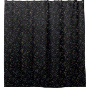 Black Patterned Shower Curtain