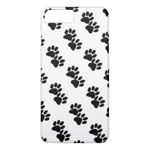Black Paw Prints iPhone Case