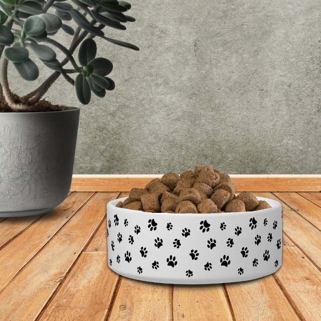 Black Paw Prints Pattern Small Bowl (Creator Uploaded)