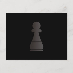 Black Pawn chess piece Postcard
