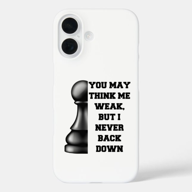 Black Pawn Chess Strength Resilience Strategy Powe Case-Mate iPhone Case (Back)