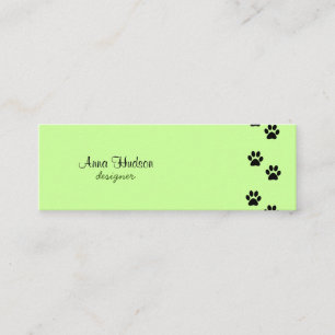 Black Paws, Dog Groomer, Dog Walker, Pet Shop Mini Business Card