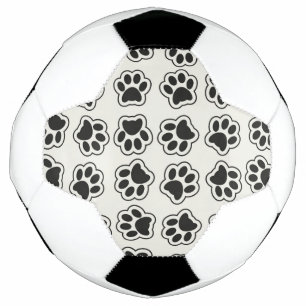 Black Paws, Dog Paws, Cat Paws, Outline Soccer Ball