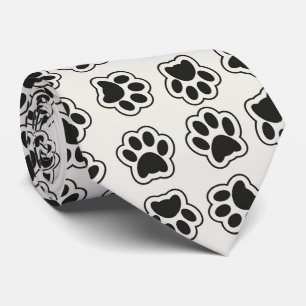 Black Paws, Dog Paws, Cat Paws, Outline Tie