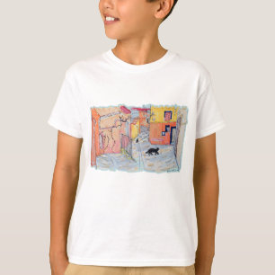 Black Paws in Sun-Drenched Alley T-Shirt