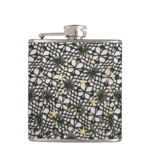Black Pearl Lace Hip Flask