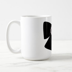 black pearl ribbon coffee mug