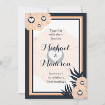 Black Pearl Watusi Tacao Floral Faire-part de mari