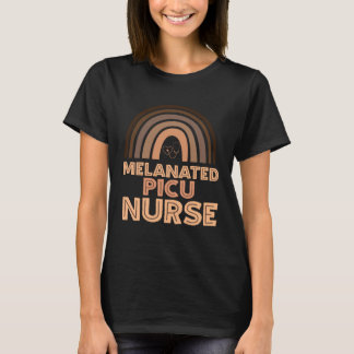 Black Peds Intensive Care Unit Nurse Week Melanate T-Shirt