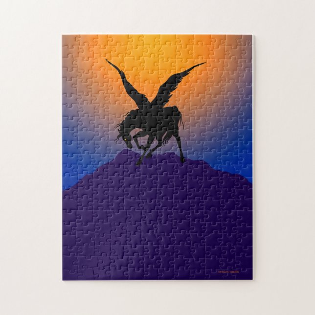 "Black Pegasus at the Dawn of Time" Puzzle (Vertical)