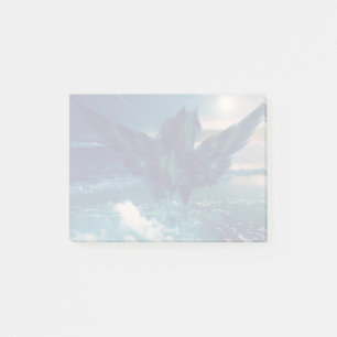 Black Pegasus Emerging From The Sea Post-it Notes