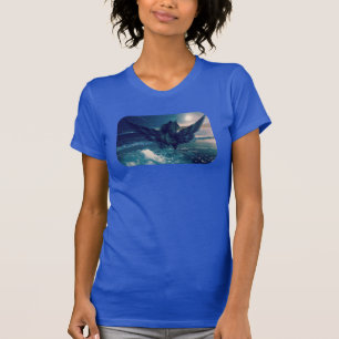 Black Pegasus Emerging From The Sea T-Shirt