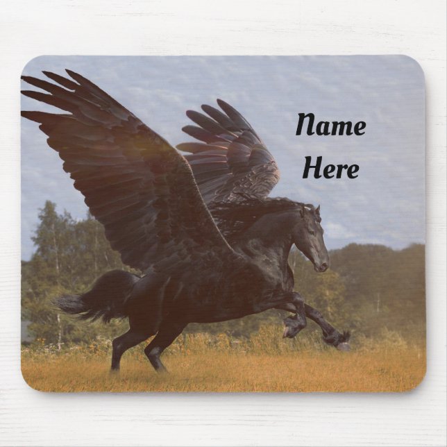 Black Pegasus Mousepad (Front)