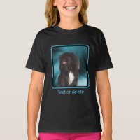 Black Pekingese Blue Swirls Dog Art Personalized