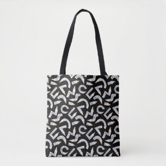 Black Pencil Sketch School Supplies Tote Bag