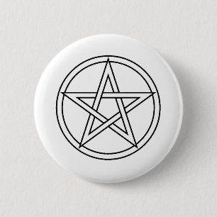 Black Pentacle 2 Inch Round Button