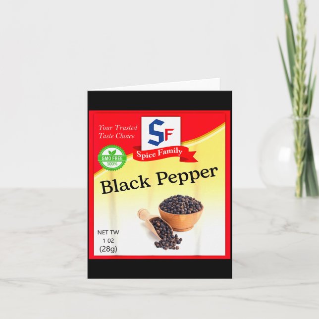 Black Pepper Condiment Costume Holiday Sce Group C Card (Front)