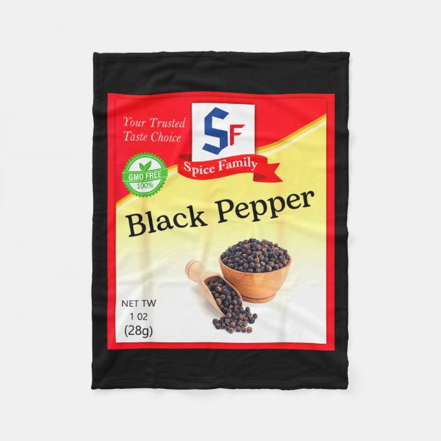 Black Pepper Condiment Costume Holiday Sce Group C Fleece Blanket (Front)