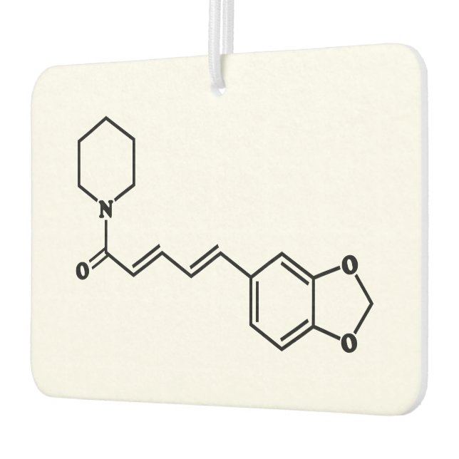 Black Pepper Piperine Molecular Chemical Formula Air Freshener (Left)