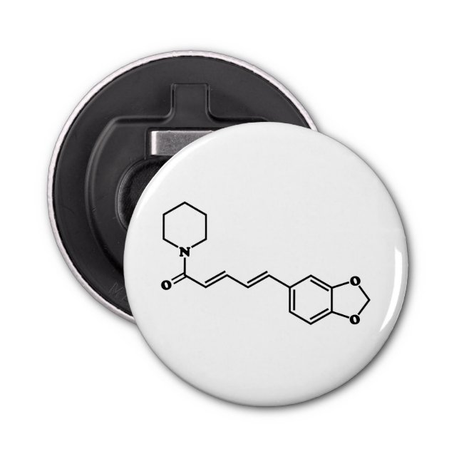 Black Pepper Piperine Molecular Chemical Formula Bottle Opener (Front)