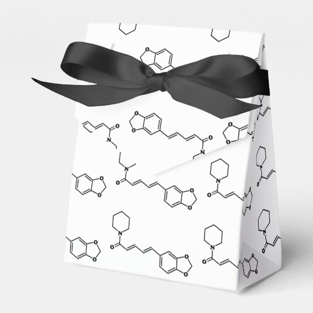 Black Pepper Piperine Molecular Chemical Formula Favor Box (Front Side)