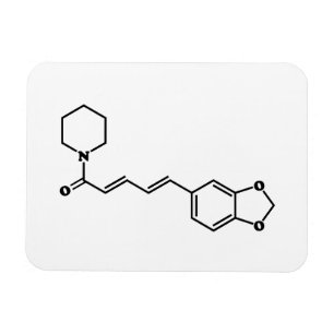 Black Pepper Piperine Molecular Chemical Formula Magnet