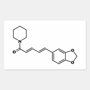 Black Pepper Piperine Molecular Chemical Formula Sticker