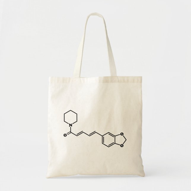Black Pepper Piperine Molecular Chemical Formula Tote Bag (Front)