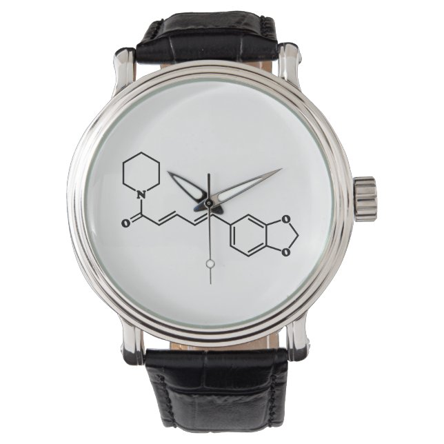 Black Pepper Piperine Molecular Chemical Formula Watch (Front)