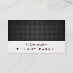 Black Perforated Mesh   White Band Business Card