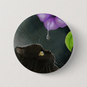 Black Persian Cat 514 2 Inch Round Button