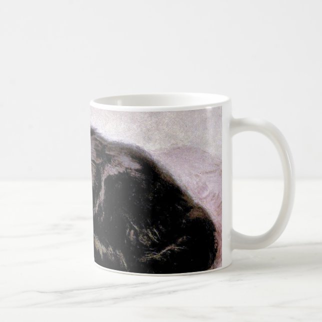 Black Persian Cat Coffee Mug (Right)