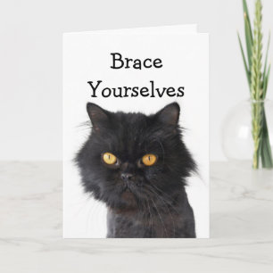 Black Persian Cat Party Invitation