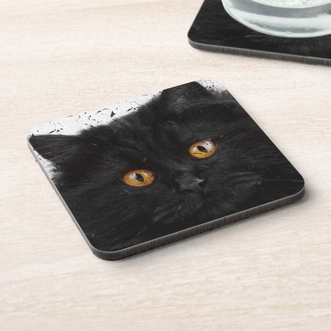 Black Persian Face Coaster (Left Side)