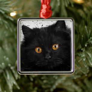 Black Persian Face Metal Ornament