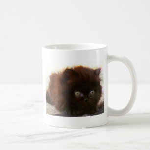 Black Persian Kitten mug