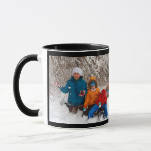 Black Personalize Photo Template Gift Coffee Mug